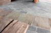 03 - Mattoni e pietra in cascina, abitare pavimenti, textured, abitare l’antico, brown quartzarenite, grey quarzarenite, homes, stone paving, stairs, all coverings